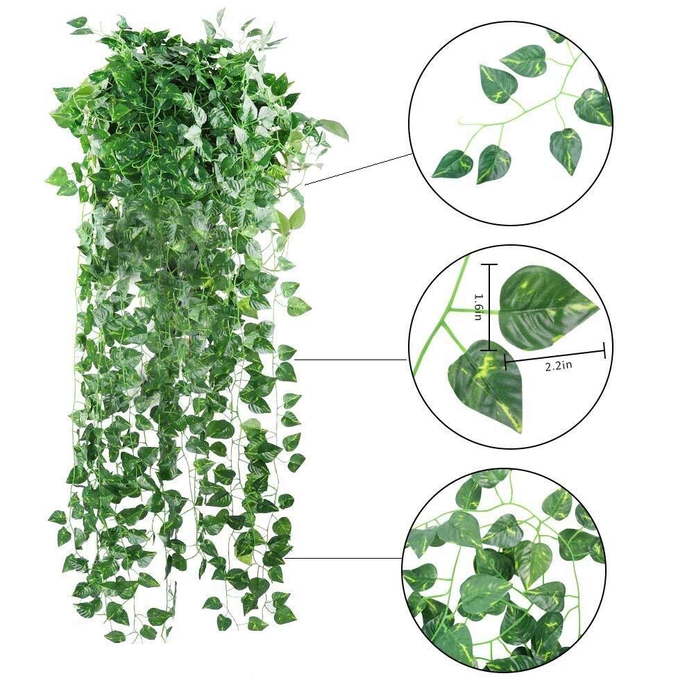 Ruban De 40 M De Long - Vert - Feuilles De Vigne Artificielles