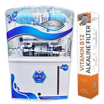 Noir Aqua HexaGrand 8 Stage RO Water Purifier with B12 Alkaline ORP + RO + UV + UF + TDS Control + Pre Filter & Accessories, Premium RO Water Filter System for home, 1 Year Replacement Warranty
