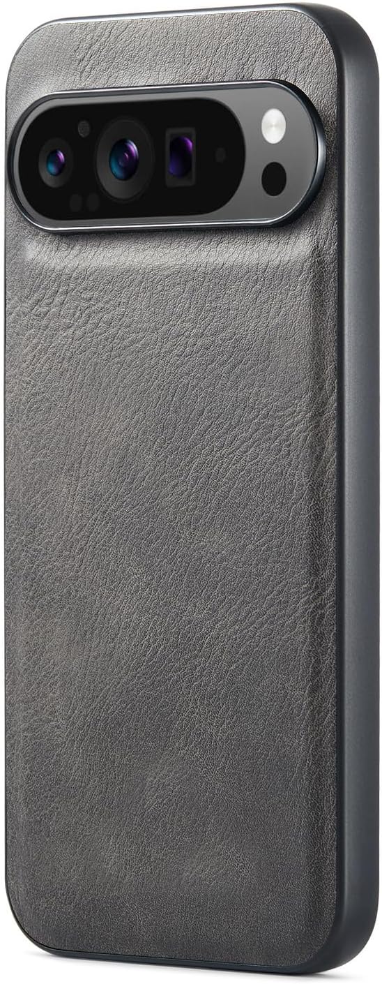 Asuwish Phone Case for Google Pixel 10 Pro XL Wallet Magnetic Detachable Cell Cover with Tempered Glass Screen Protector Flip Card Holder Slot Purse Pixel10 10Pro 10ProXL Ten Women Men Girls Gray