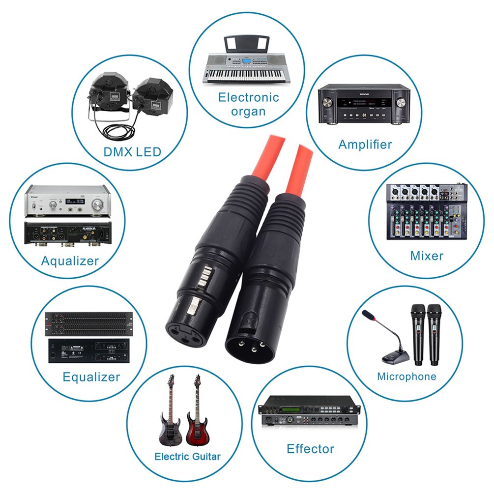 Cavo 10ft XLR 3 Pin Femmina A Jack 1/4 Stereo TRS Bilanciato Cavo Microfono Bilanciato 10 Piedi, Connettori XLR Femmina A Jack 1/4" Stereo (TRS) - Per Collegamenti Audio Professionali Presa Rj 45 - Foto 5