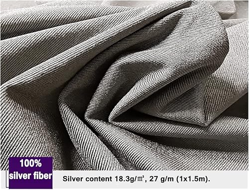 Miniatura 2 de Bloque de tela de escudo inalámbrico para bricolaje, tela Faraday de fibra de plata pura, protección EMP, aislamiento EMF, EMI, bloqueo de señal