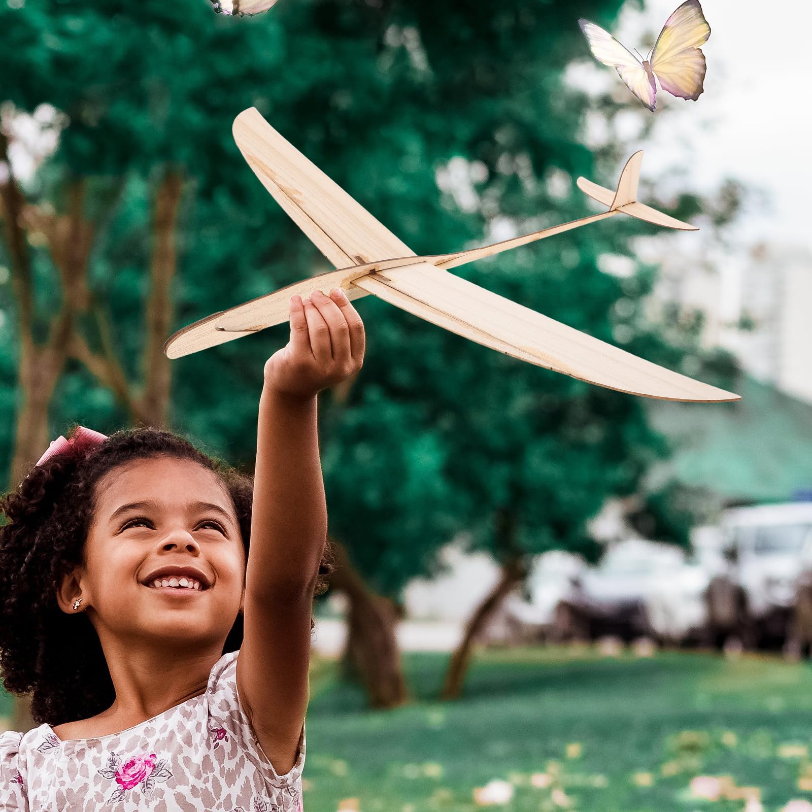 Planeur en Bois à Fabriquer Soi-même, Modèle Avion Minimaliste Facile à Assembler pour Jeux Interactifs en Intérieur et Extérieur, Adapté aux Garçon et Filles et Adultes