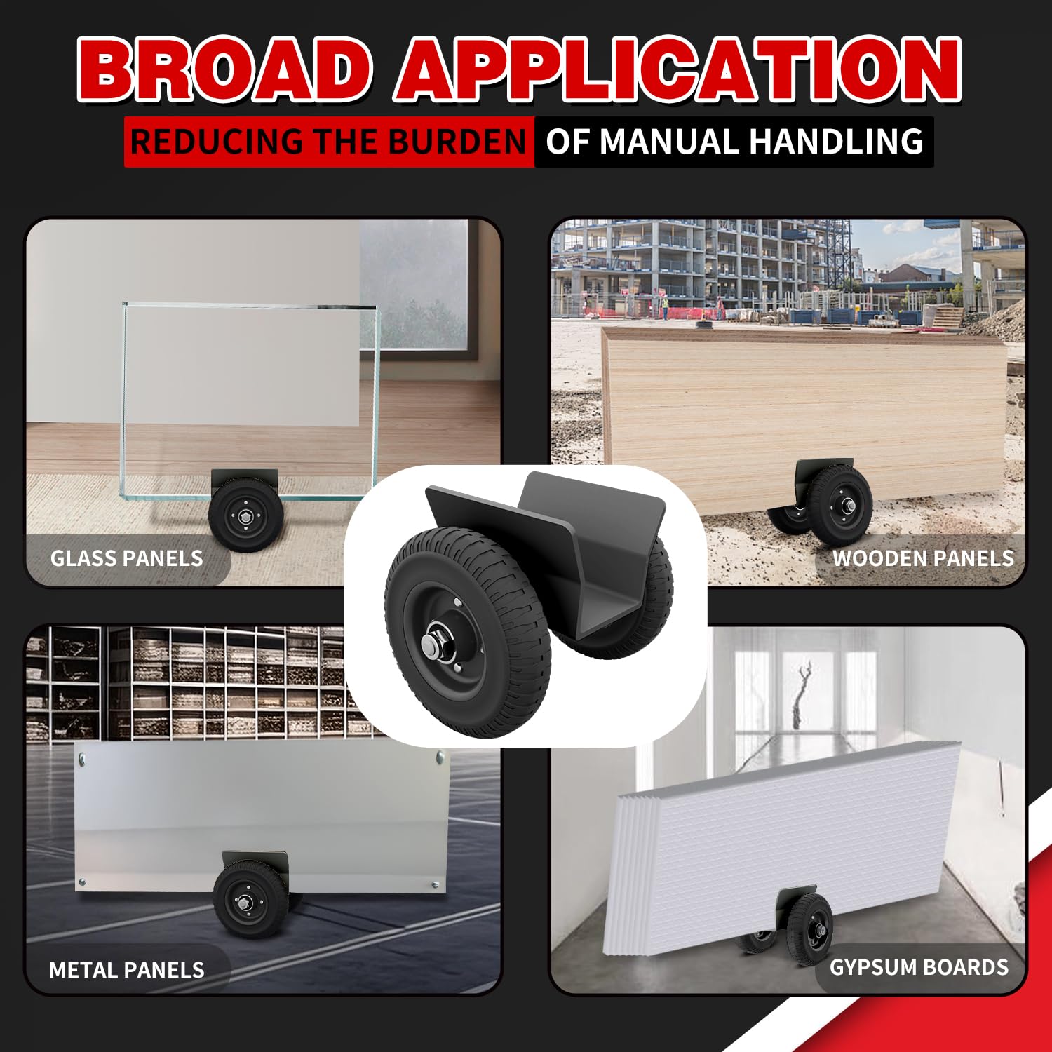 Heavy Duty Panel Dolly - Move Large Panels with Ease -6