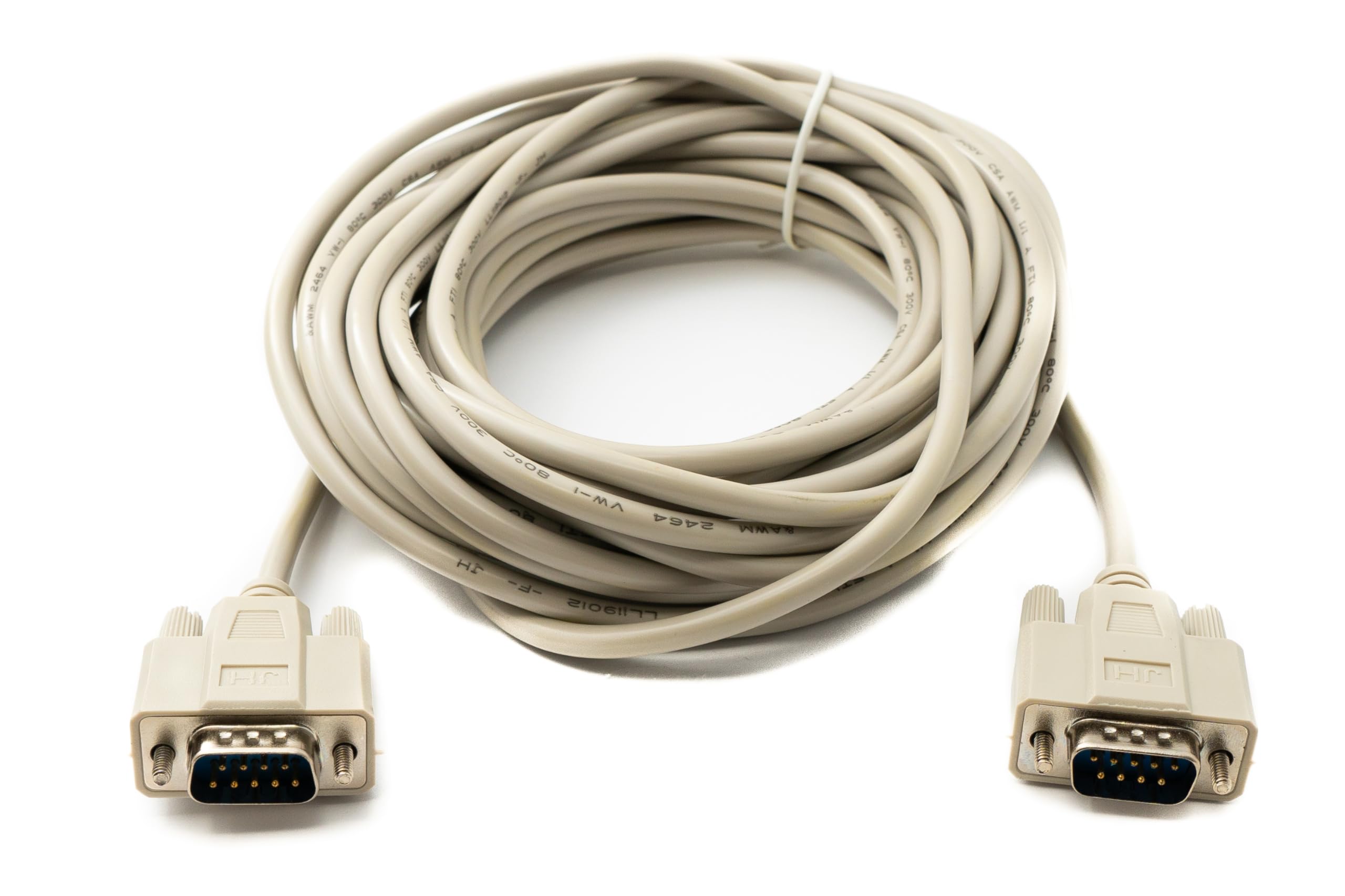 System-S Cavo D Sub 10 m 9 pin maschio a maschio RS232 DB9 adattatore grigio