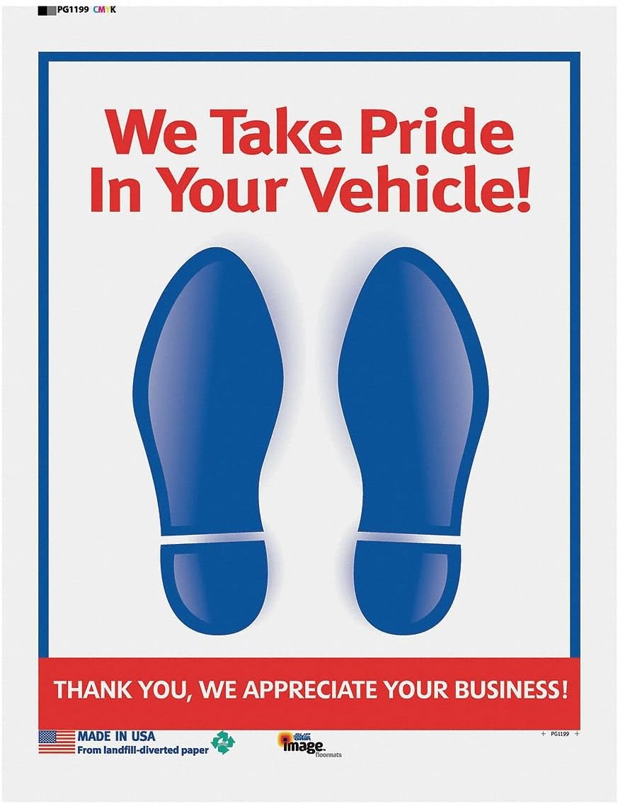 500/Box Footprint Latex Paper Floor Mat