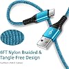 Cargador tipo C Cable de Carga Rápida USB C para Android 6 pies 5