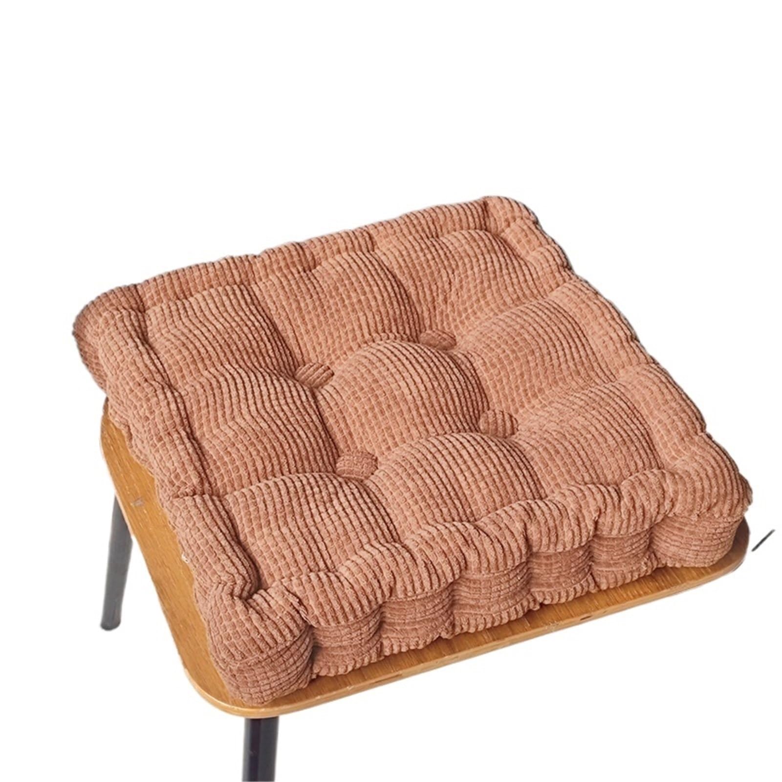 GIJMZY Thickened Corn Kernel-shaped Futon Cushion Tatami Office Chair Round Sofa(Coffee-square,50x50cm)