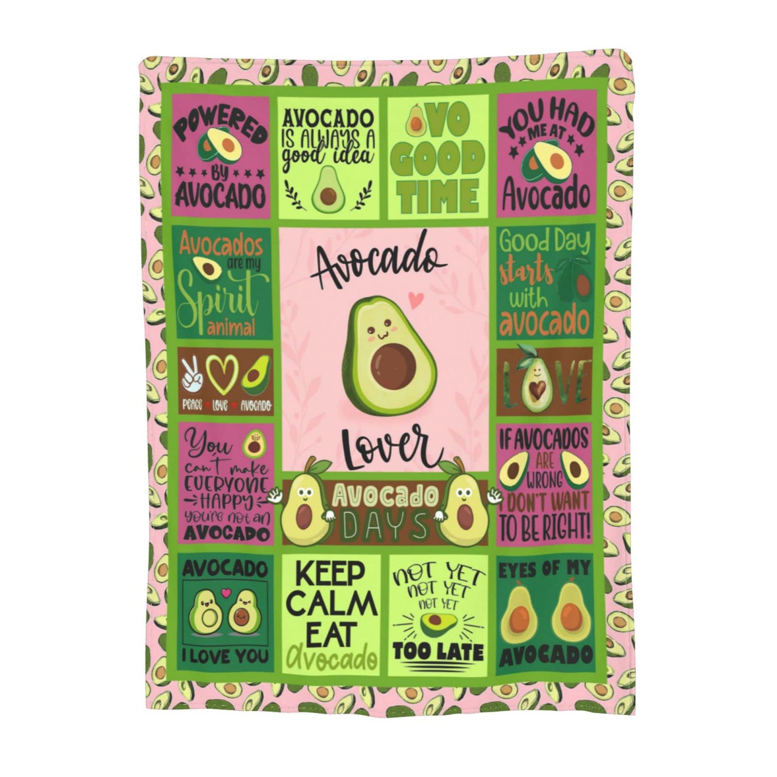 Weihnachts-Avocado-Decke Aus Mikrofaser – Superweich, 101,6 X 76,2 Cm, Für Couch & Bett