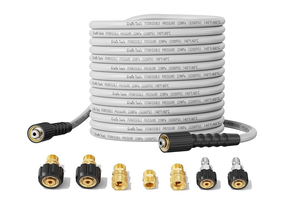 Amazon.co.jp: Giraffe Tools 高圧洗浄機ホース 100フィート x 1