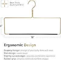 Vista 6 de Perchas de lino de calidad anchas y resistentes para mantas, manteles, revestimiento de vinilo antideslizante, colgador de almacenamiento