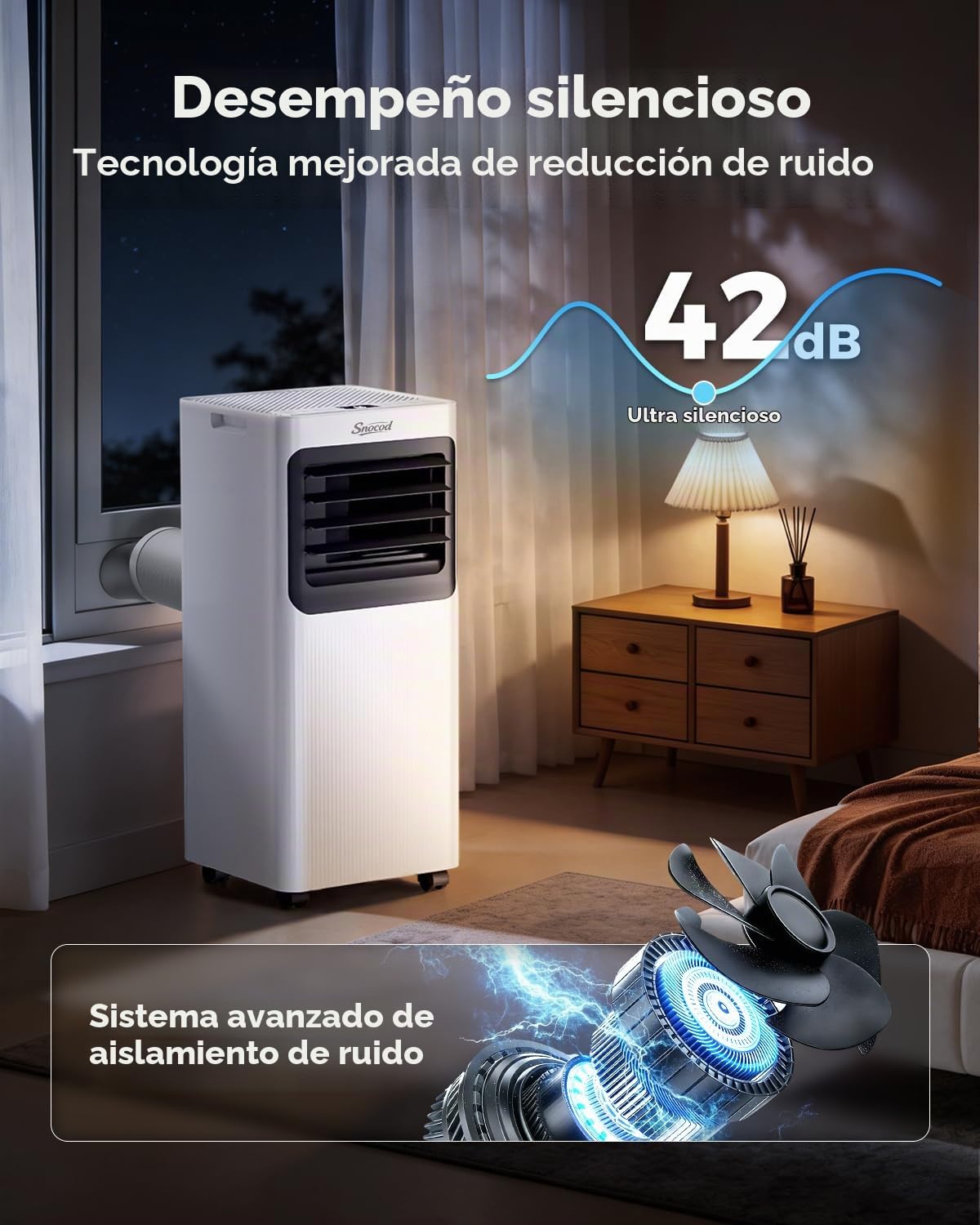 Aire acondicionado portátil 16000 BTU para habitación grande de hasta 750 metros cuadrados Ft., CA inteligente 5 en 1 con aplicación WiFi, control remoto, enfriamiento rápido, deshumidificador