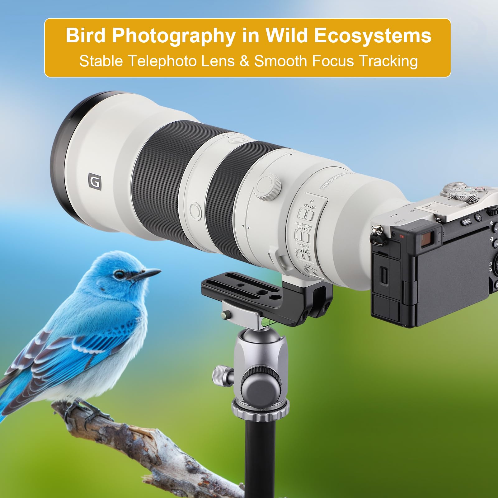 LEFTFOTO Wymienna stopka obiektywu do Sony FE 400-800 mm F6.3-8 G OSS (SEL400800G) Pierścienie do montażu statywu do obiektywu podstawa stojaka z płytą Arca