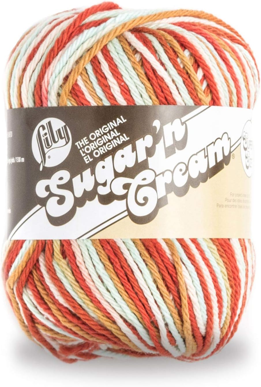 Lily Sugar'n Cream Super Size Ombres Yarn, 3 oz, Sunrise