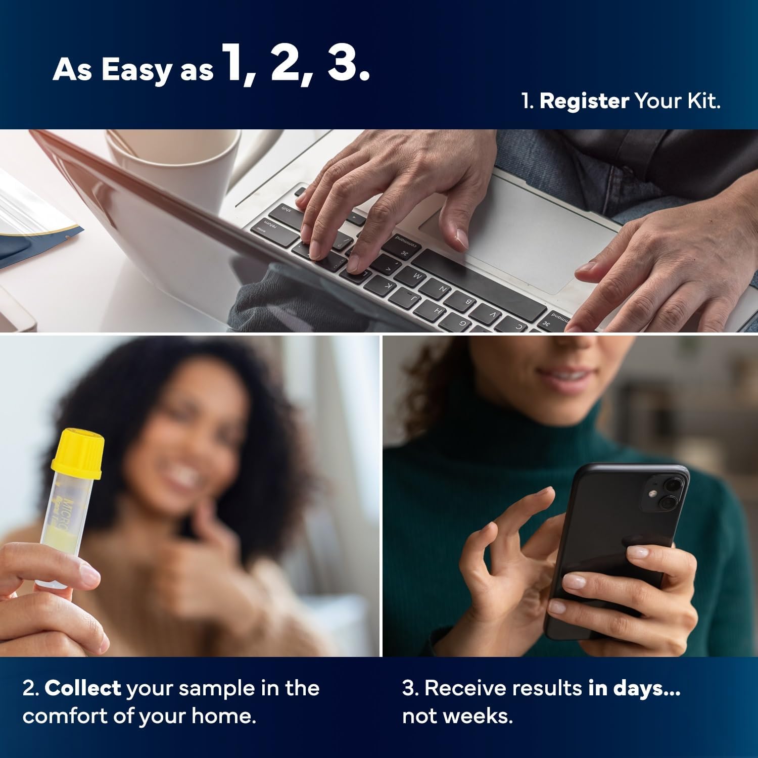 STD Hero Oral HPV Test Kit for Women and Men - at-Home Oral Rinse Collection for Health Screening - Simple, Private, and Easy-to-Use Home Test