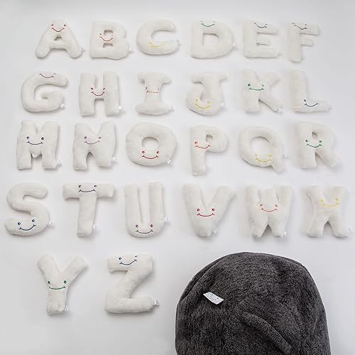 Miniatura 3 de Alphapals Juguetes educativos del alfabeto  Juego de 26 piezas de colores cremosos, letras rellenas grandes de 11 pulgadas en bolsa de felpa