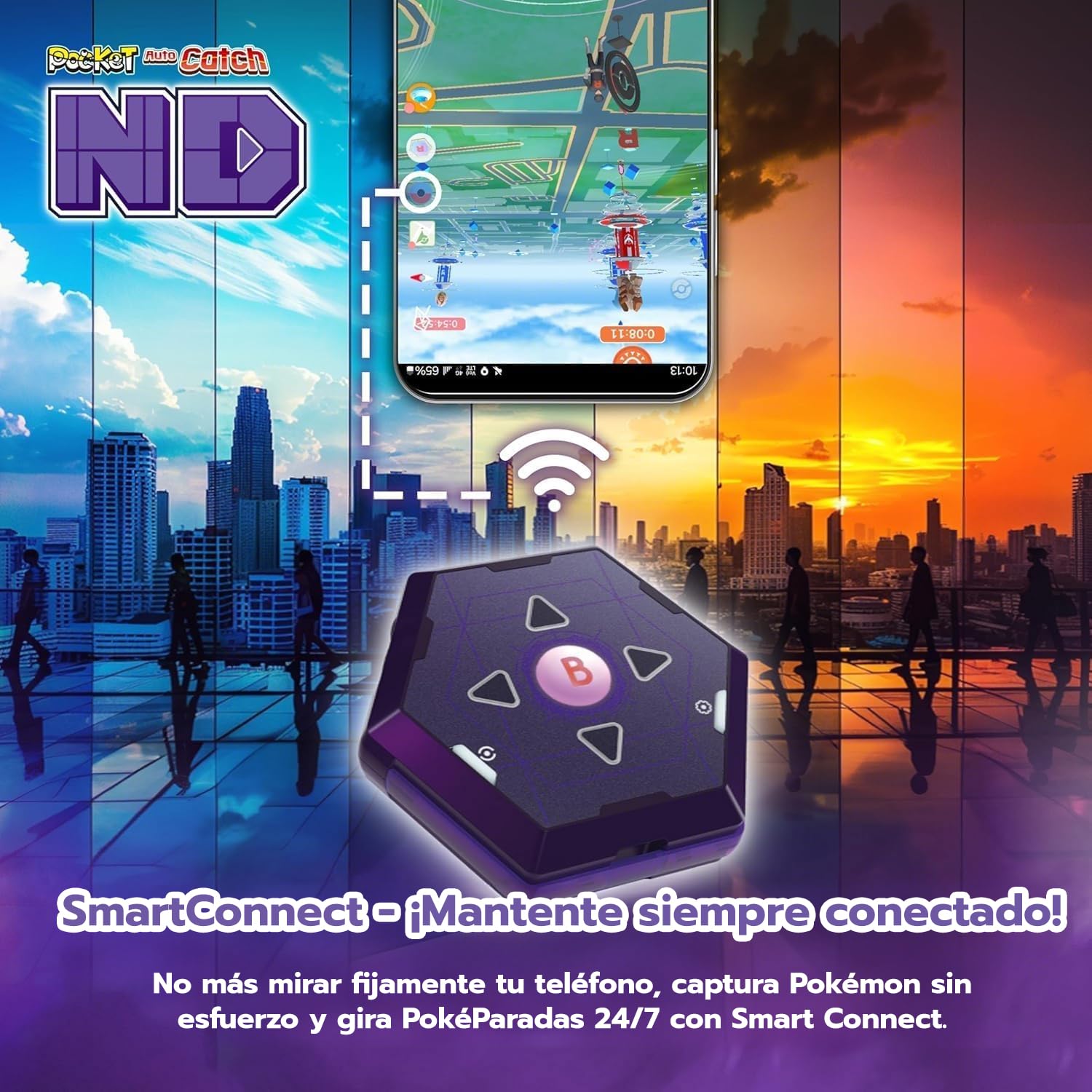 Mcbazel Brook Auto Catch ND Adaptador, Capturador Automático Go Compatible con Bluetooth Conexión 24H/Conexión Inteligente/Actualización de Firmware