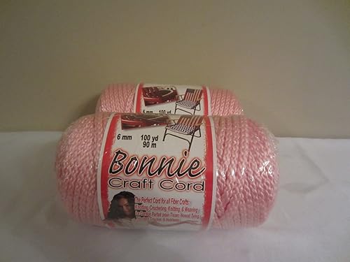 Bonnie - Cordón de macramé para manualidades, 0.236 in x 100 yardas, color rosa