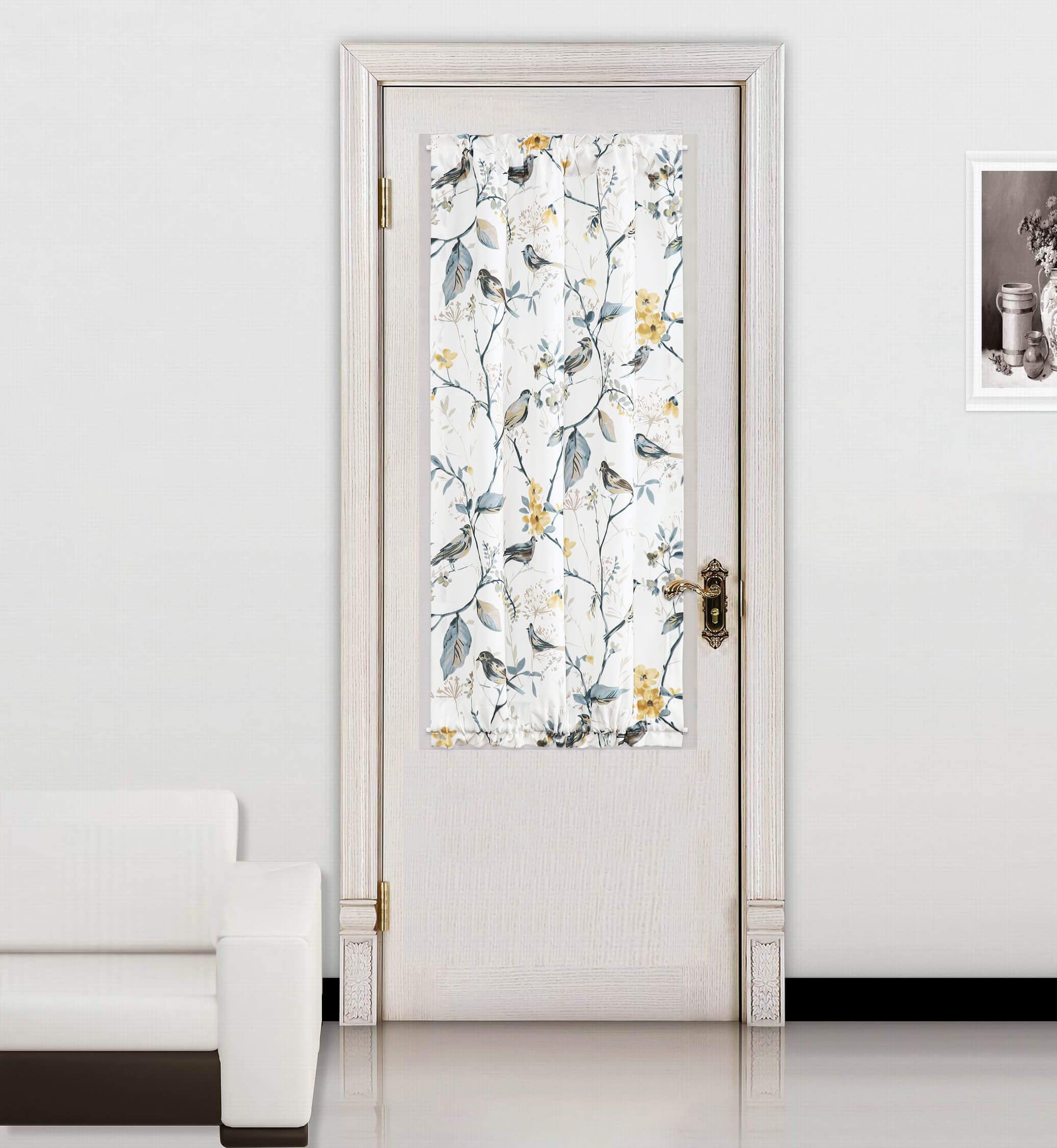 Amazon.com: VOGOL Privacy French Patio Door Panels, Grey Birds ...