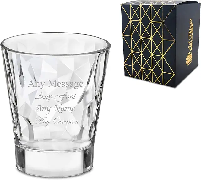 Personalised Engraved Diamond Shot Glass - 80ml Custom Gift for Any Occasion