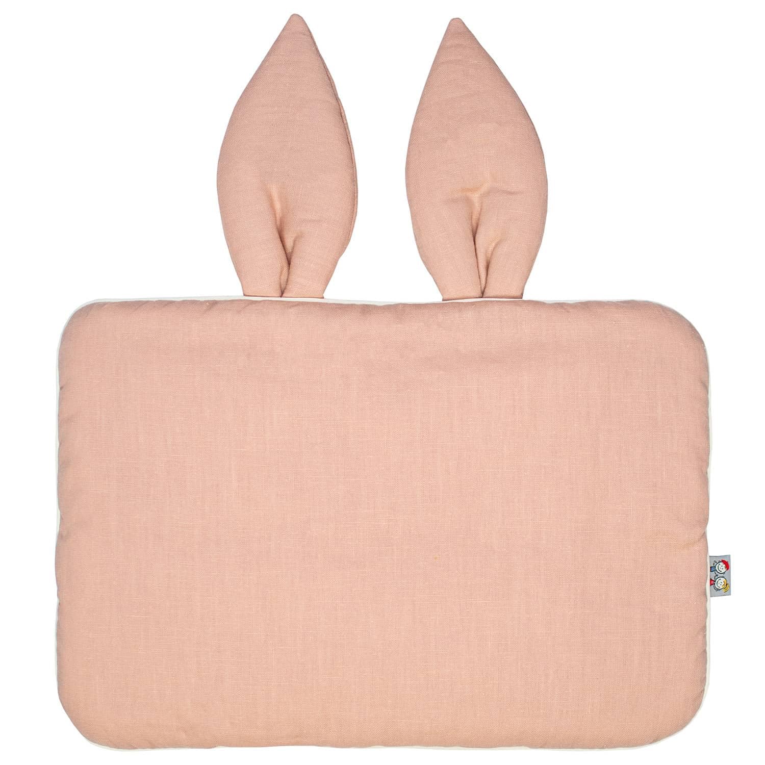 Oreiller extra plat lapin lin bébé pour éviter la transpiration de la tête