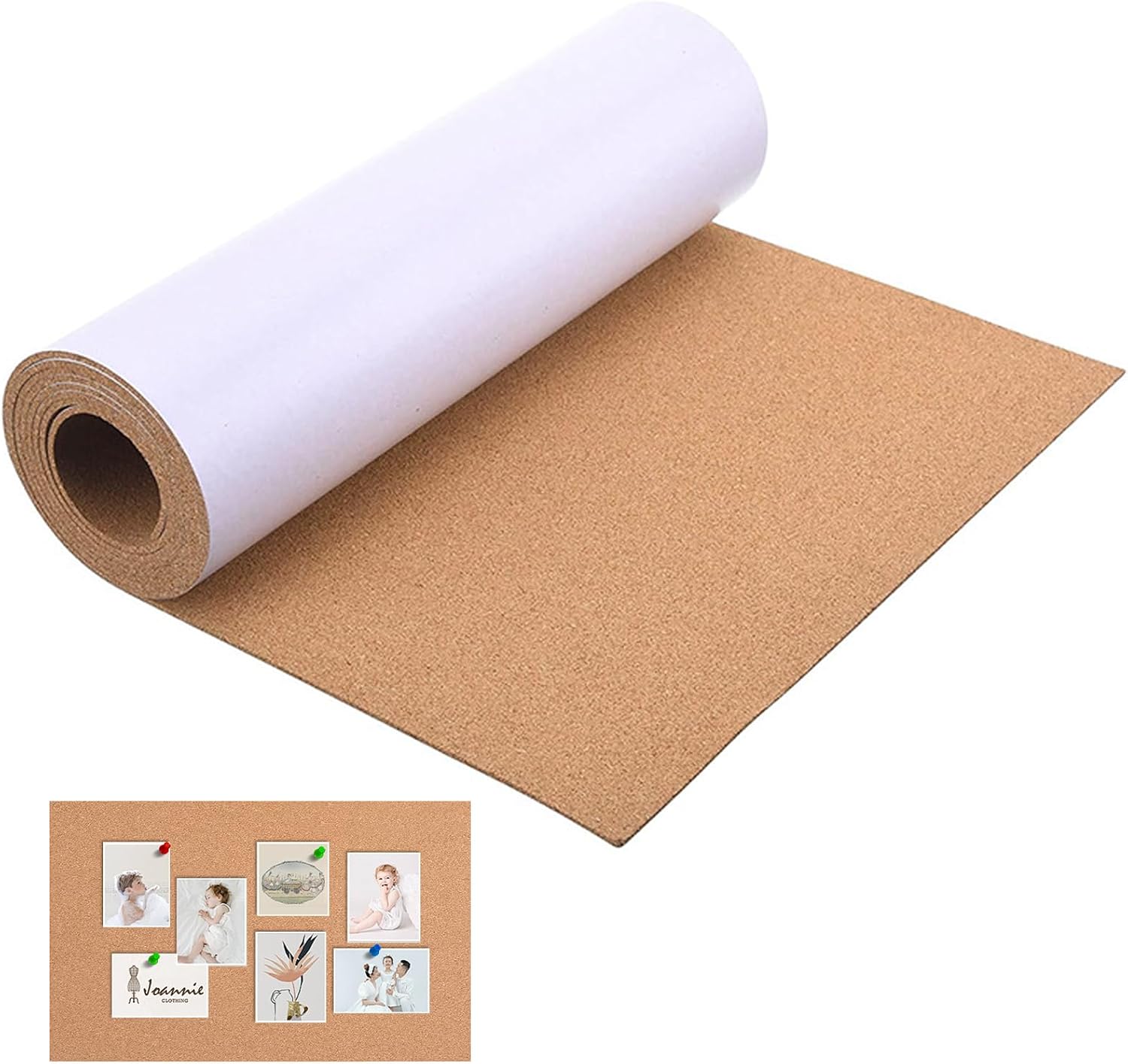 Rouleau de liège autocollant 300 x 40 cm Qnbonrich