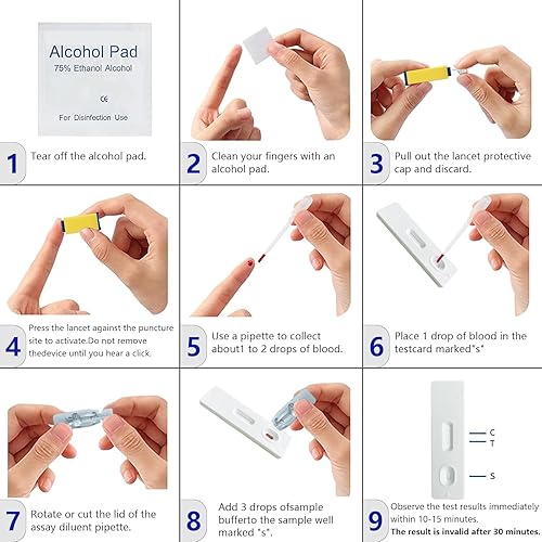 Miniatura 4 de H. Pylori - Kit de prueba casera Helicobacter Pylori - Rápido y preciso, 2 pruebas incluidas, autoprueba en casa, resultados en 10-15 minutos, no