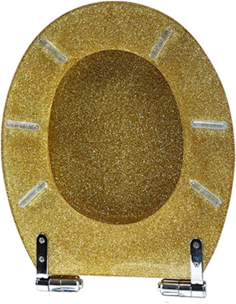 Resin Toilet Seat Cover, Sparkly Toilet Seat Glitter Toilet Seat Slow