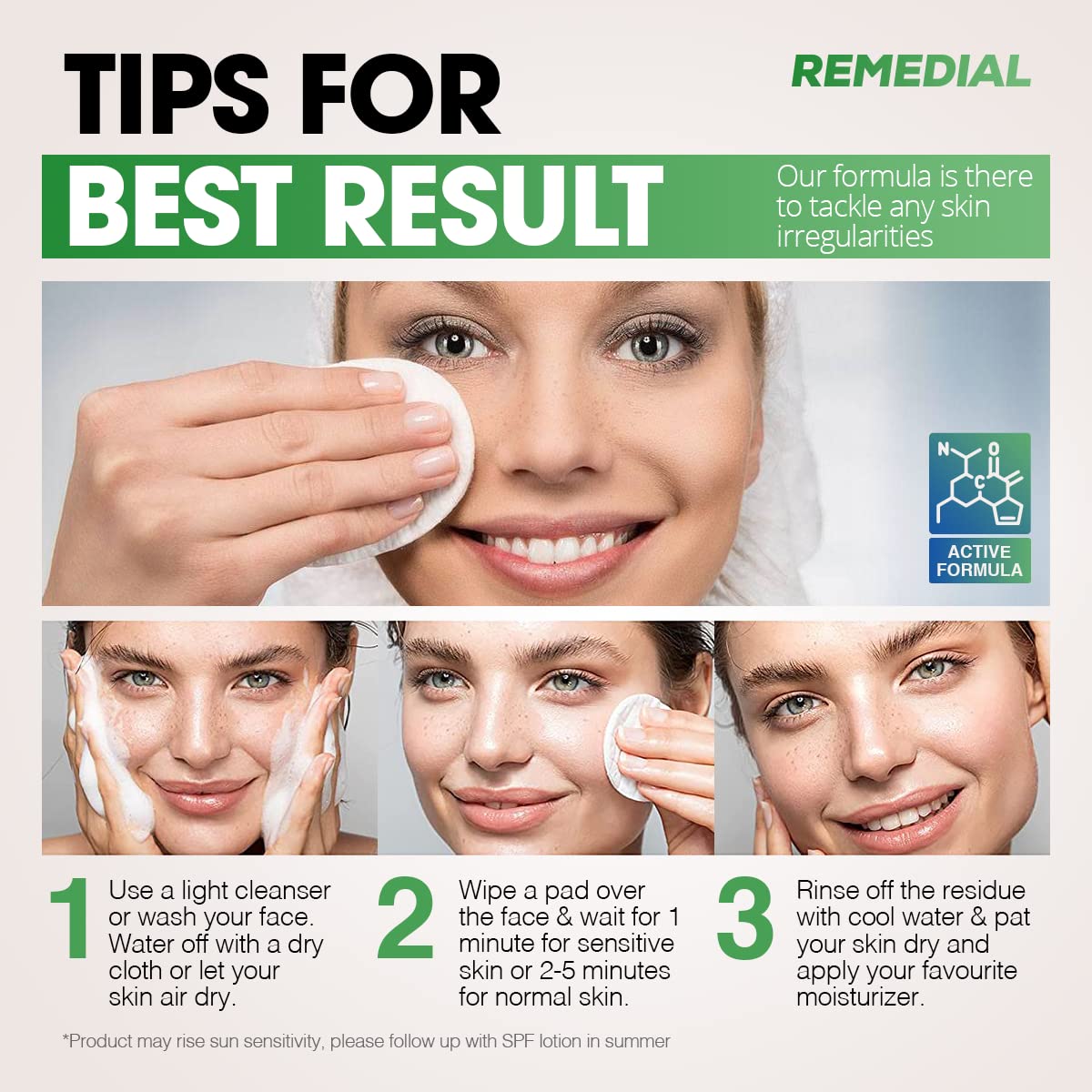 Glycolic Acid Resurfacing Pads for Face and Body - 30% Exfoliating Facial Peel - Vitamins B5 C E, Green Tea - Dark Spot Blackhead Remover, Pore Minimizer Treatment – 60 Pre-Moistened Cotton Pads for Face Cleansing and Peeling : Beauty & Personal Care