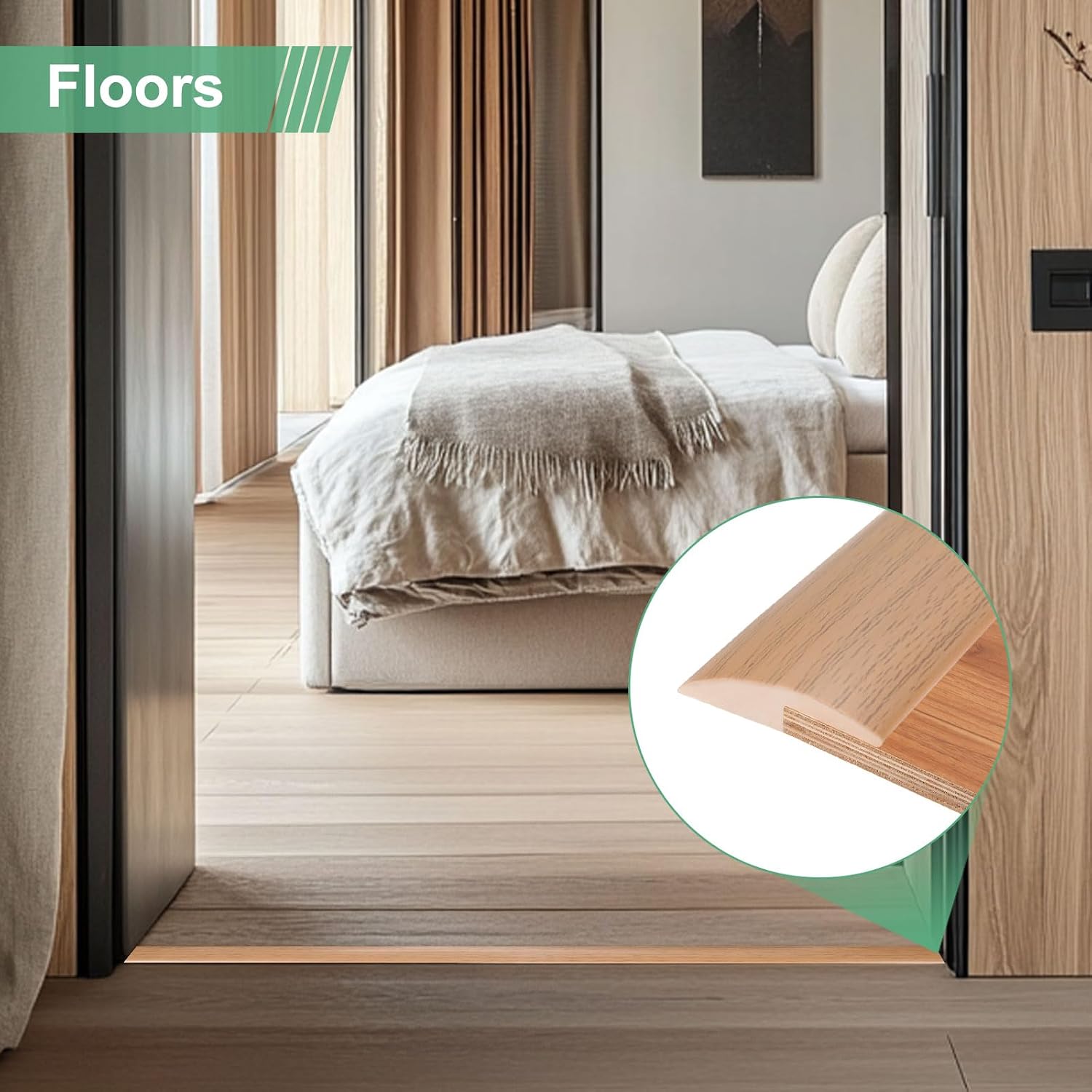 M METERXITY Floor Transition Strip Self Adhesive, 9.84FT PVC Transition Strips Suitable for Door/Tile/Floors Heights Within 1/5Inch(5mm), Carpet Edging Trim Strip [Yellow Oak]