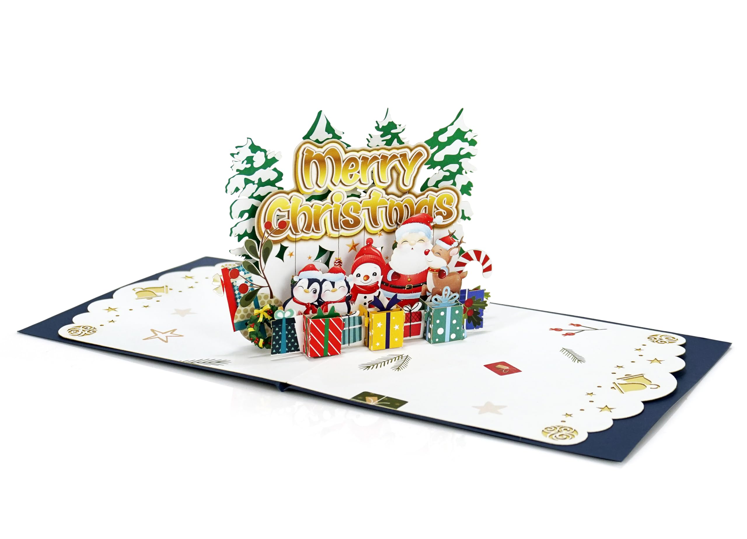 CUTPOPUP Merry Christmas Cards 2025, Pop Up Christmas Cards w Envelope, 3D Xmas Card - Image 2