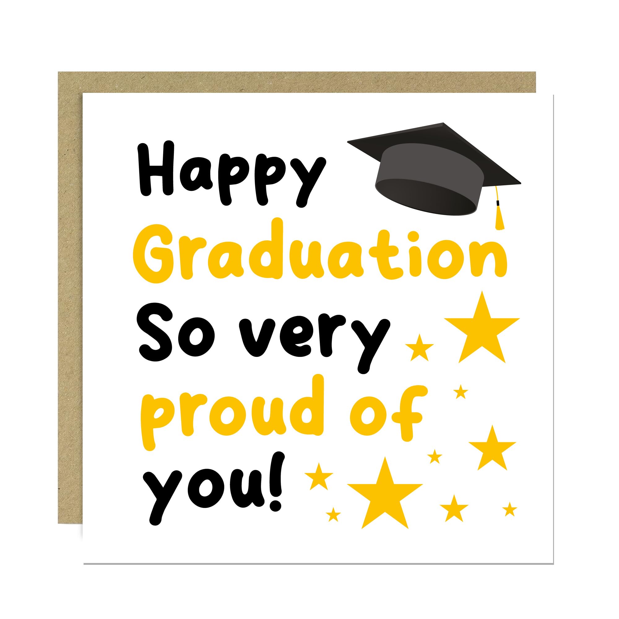 RED OCEAN Happy Graduation Card For Daughter Son Grandson Granddaughter Proud Of You Card With Kraft Envelope Graduation For Him Her Congratulations