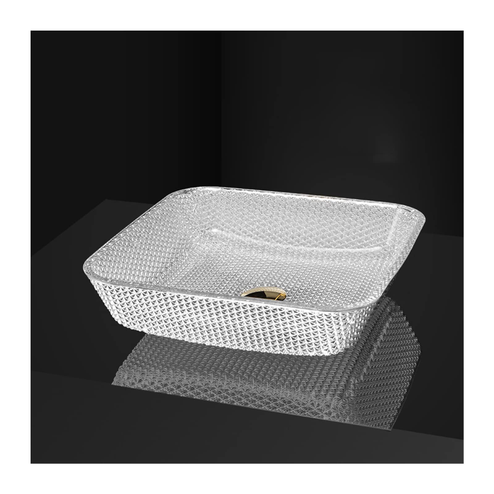 ASerZenith Silver Bathroom Vessel Sink,16" Artistic Glass Bathroom Bowl Basin Above Counter Vessel Sink Combo
