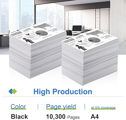 Miniatura 3 de Paquete de 1 cartucho de tóner 601H 601H 60F1H00 de alto rendimiento del programa de retorno negro MX310 compatible para Lexmark MX310dn MX611de