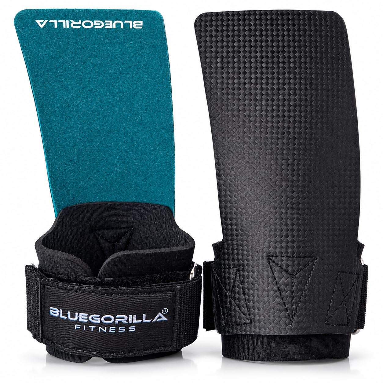 BLUEGORILLA Quad Force - Calleras para Crosstraining. Nuevas y Mejoradas: Grip RX sin Magnesio. Máxima adherencia y protección. Neopreno Reforzado en muñeca para un Mejor Rendimiento.