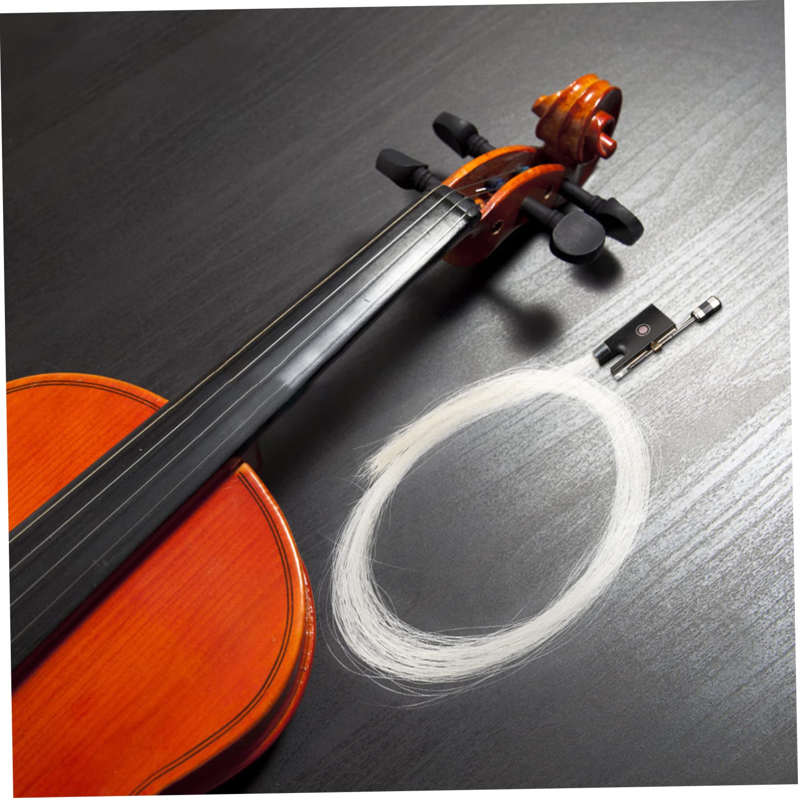 Mikinona Coda Pelo Cavallo per Violino Accessorio Professionale per Facile da Utilizzare e Pronto All Uso Ottima Duttilezza per Musicisti e Insegnanti Violino