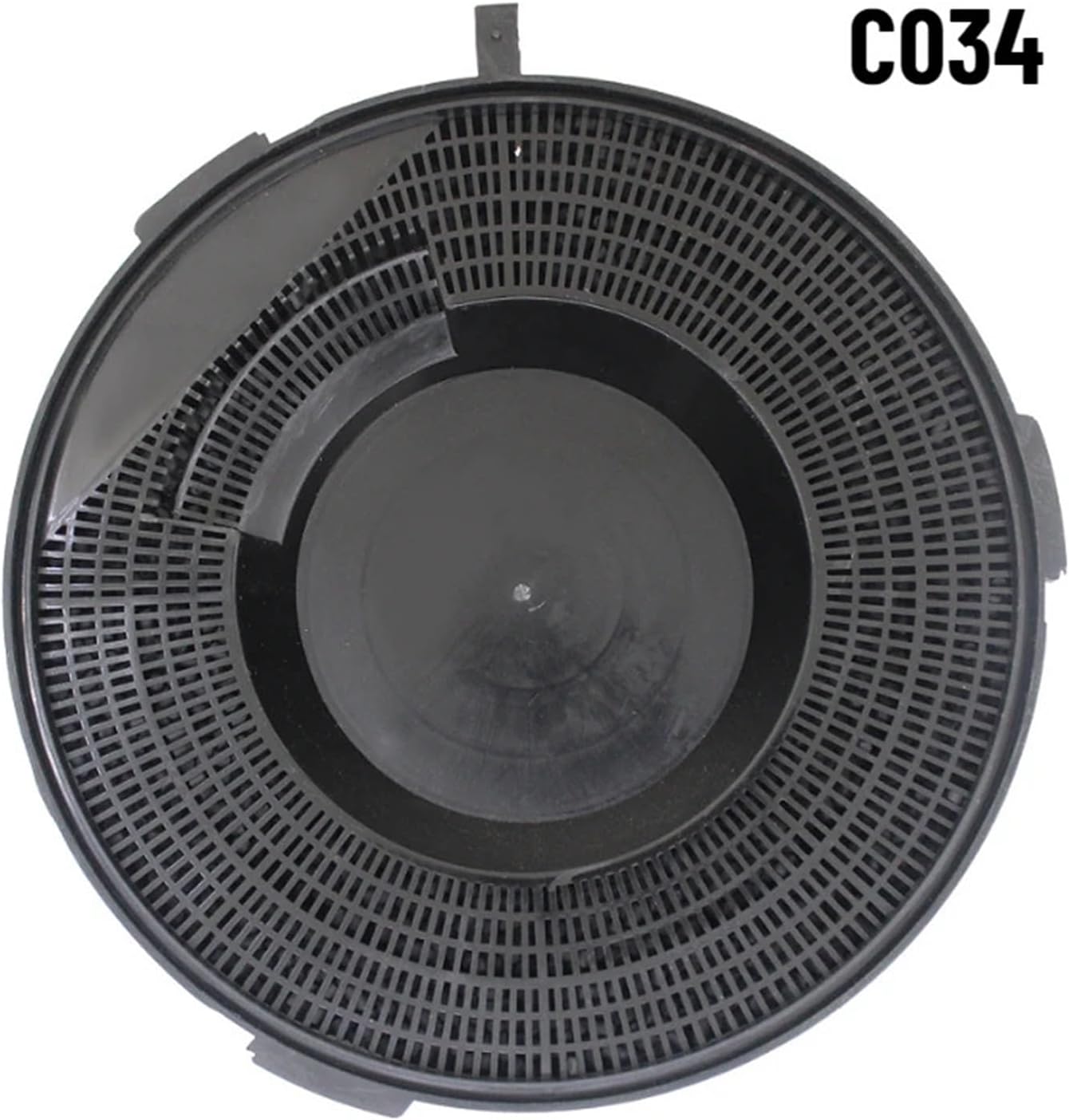 C034 Range Hood Filter For Kitchen Wall Mount Ductless Ventilation Replacement Vent Filter 240x132x36mm Black 1 Pcs