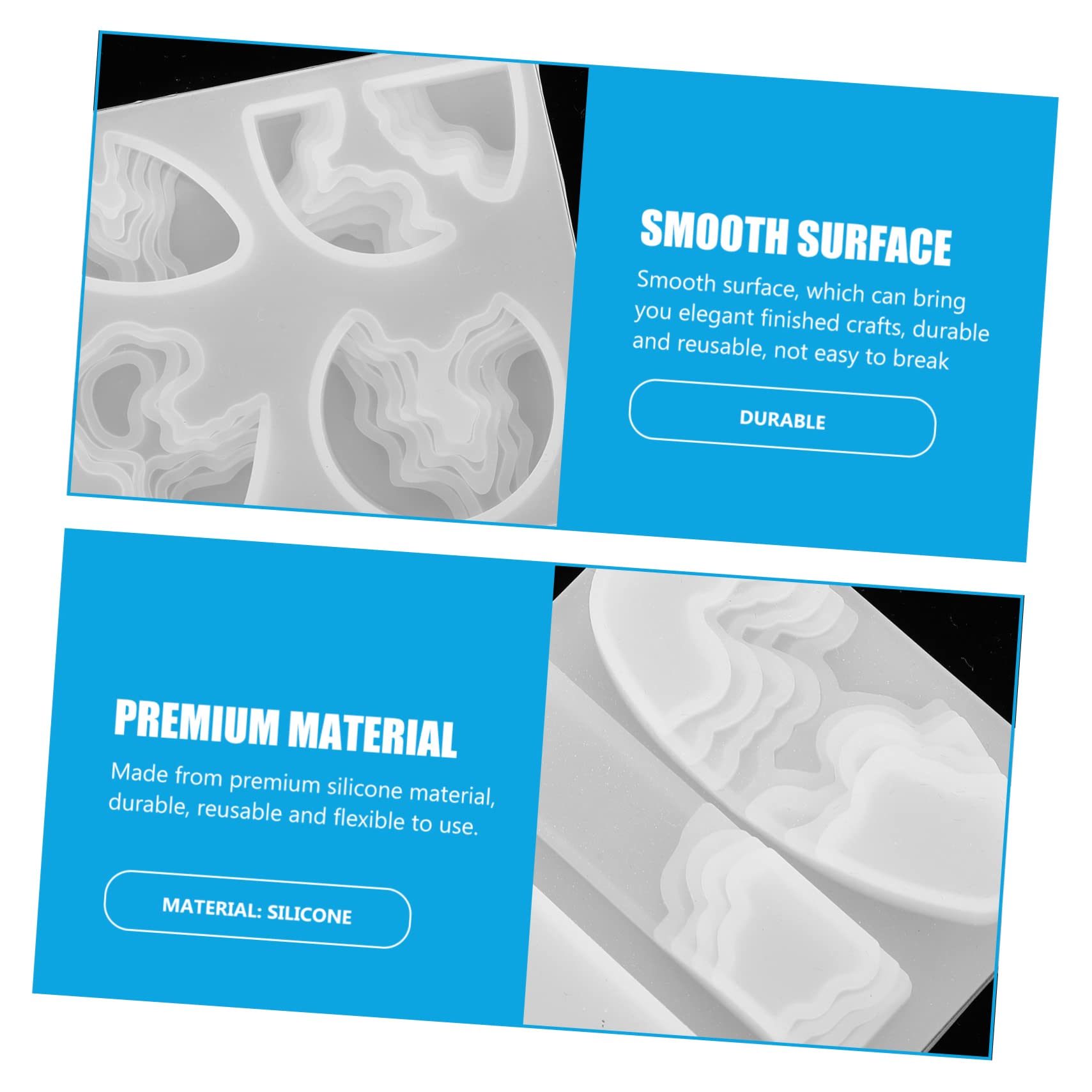 EXCEART 12pezzi Stampo Silicone Per Ciondoli Fai Te Mold Per Gioielli e Orecchini Materiale Resistente e Flessibile Per Creazioni Artistiche Personalizzate