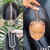 Venice Hair 2x6 SKINLIKE Real HD Lace Closure 0.10mm Ultra-thin Invisible Crystal HD Lace Pre Plucked with Baby Hair Straight Human Hair Lace Frontal Closure Serrated Edge (2x6 HD Straight, 18 Inch)