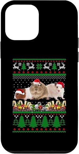 iPhone 12 mini Ugly Christmas Guinea Pig Santa Hat Lights Xmas Case disponible en Yaxa Venezuela