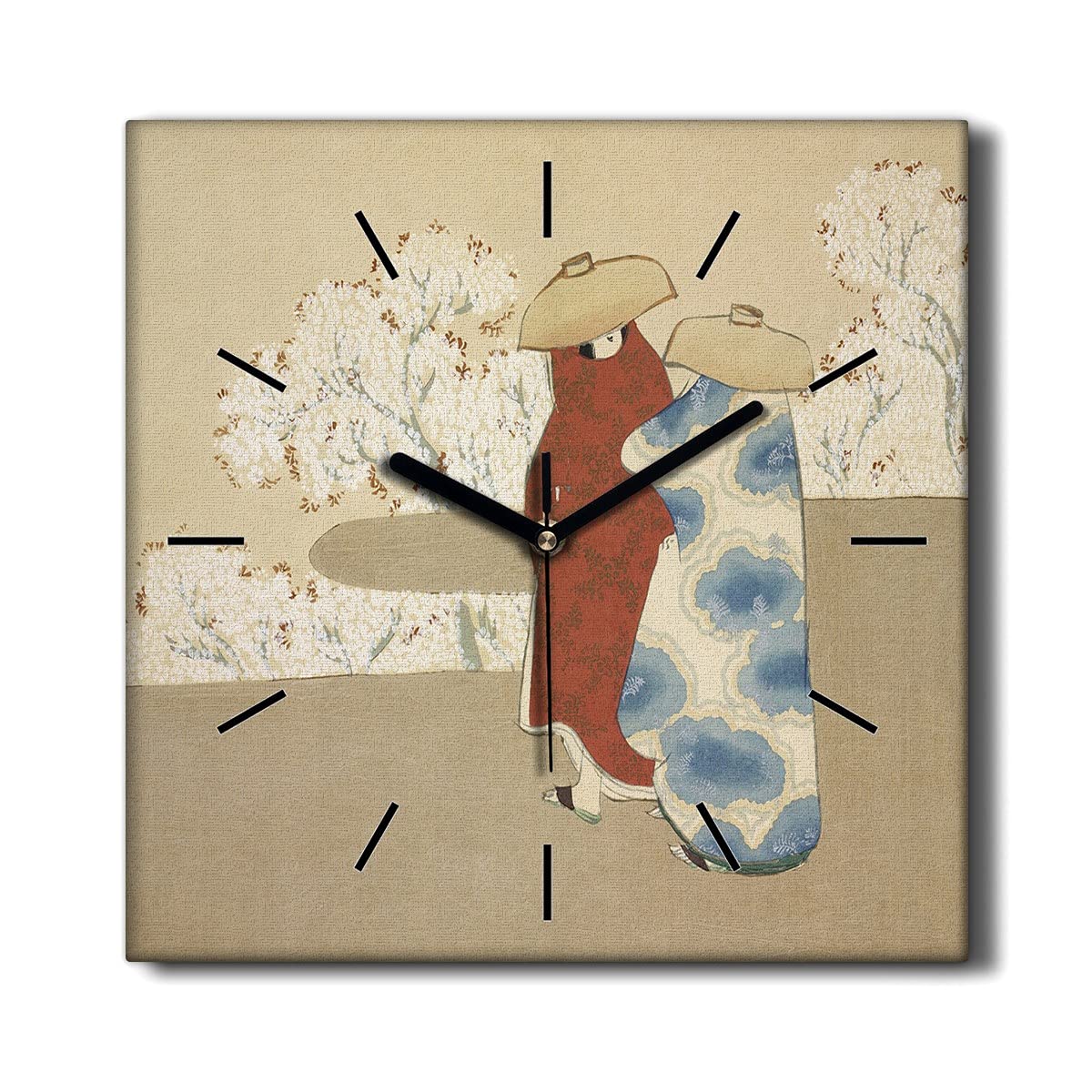 Horloge Murale Arbre Personnes : créez un salon apaisant et moderne
