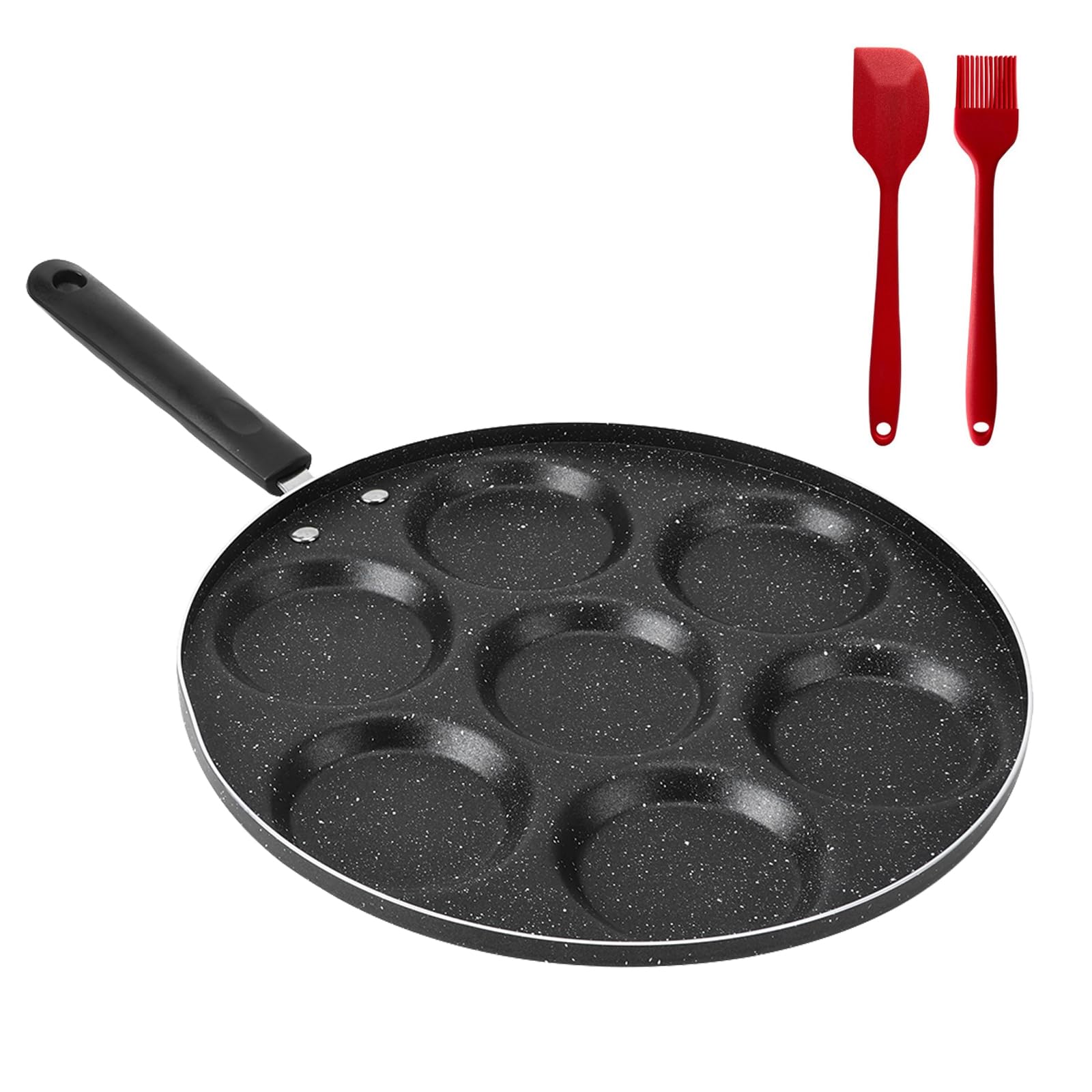 Cocina antiadherente para crepas de 7 moldes