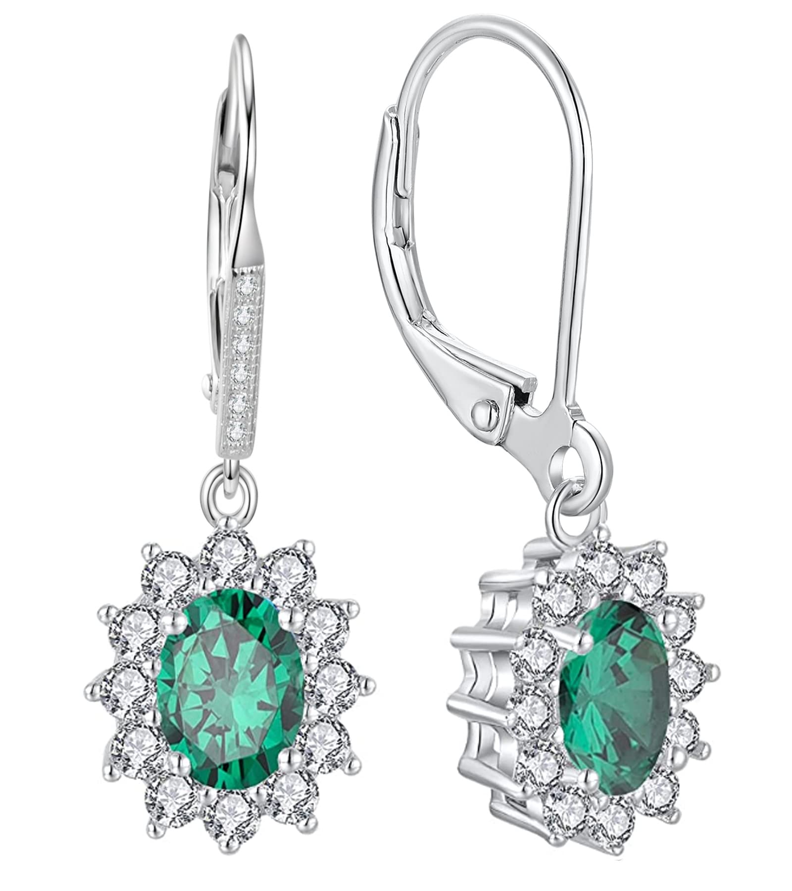 YFN Orecchini Pendenti da Donna Argento Sterling Orecchini Pietra Natale Goccia Orecchini Gioielli Regalo per Donne Ragazze