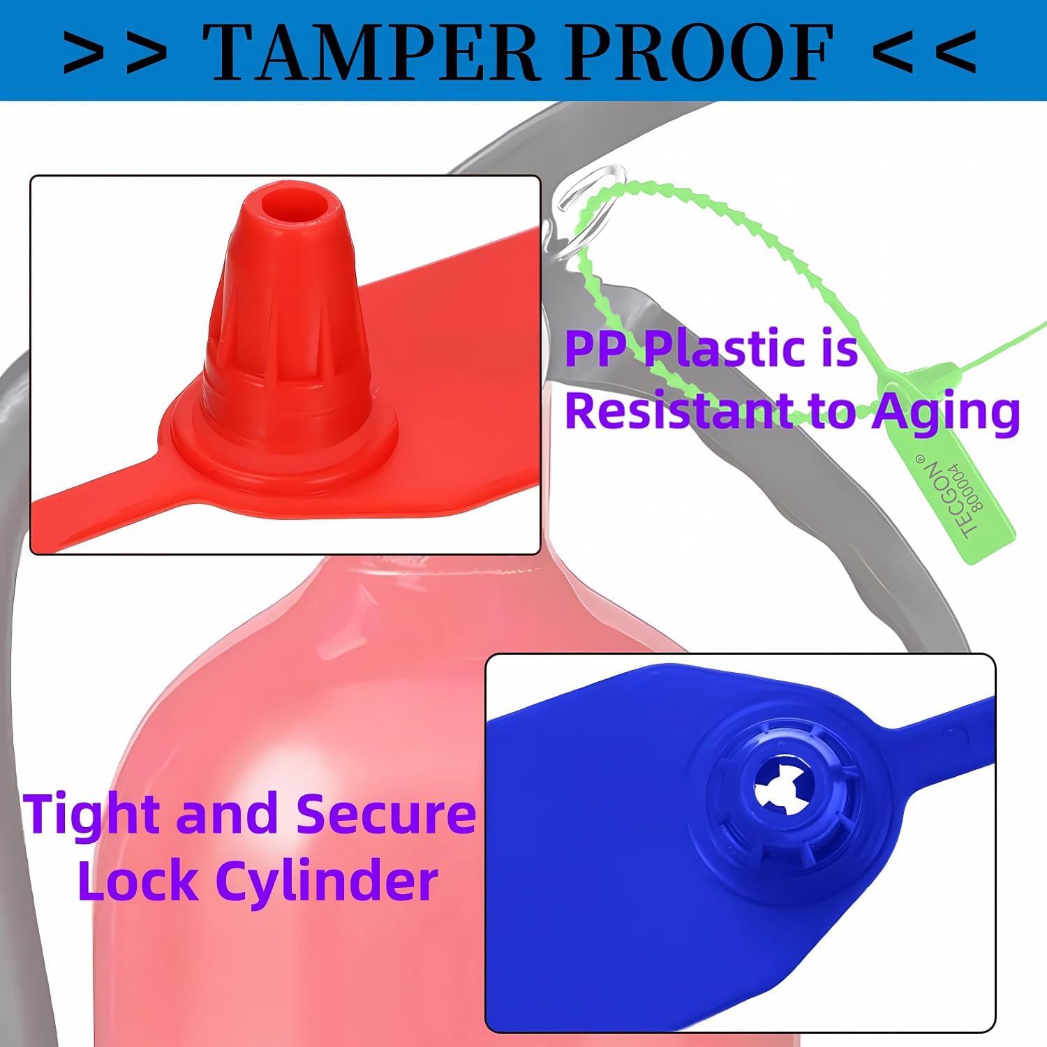 1000 Pack Plastic Tamper Seals Fire Extinguisher Tags Security Tags Seals Safety Numbered Zip Ties Labels Safety Disposable Self Locking Signage 9.84 inch Length - Image 7