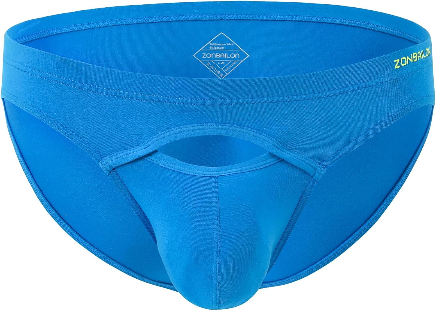 ZONBAILON Mens Sexy Front Opening Fly Access Briefs Low Rise Bulge Enhancing Pouch Bamboo Viscose Underwear Pack - Image 5