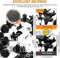 Vista 3 de GOOACC 60 piezas Fender Liner cubierta de parachoques protector contra salpicaduras tornillo de cabeza hexagonal con tuercas de nailon U clips