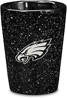 Philadelphia Eagles 2oz Ceramic Shot Glass Laser Engraved Logo Rico Industries NFL Fan Drinkware
