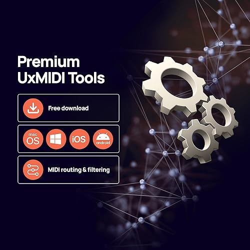 Miniatura 15 de CME U2MIDI Pro - Cable MIDI USB de alta velocidad con filtro y mapeador - Interfaz USB a MIDI Plug & Play para computadora/portátil/PC a