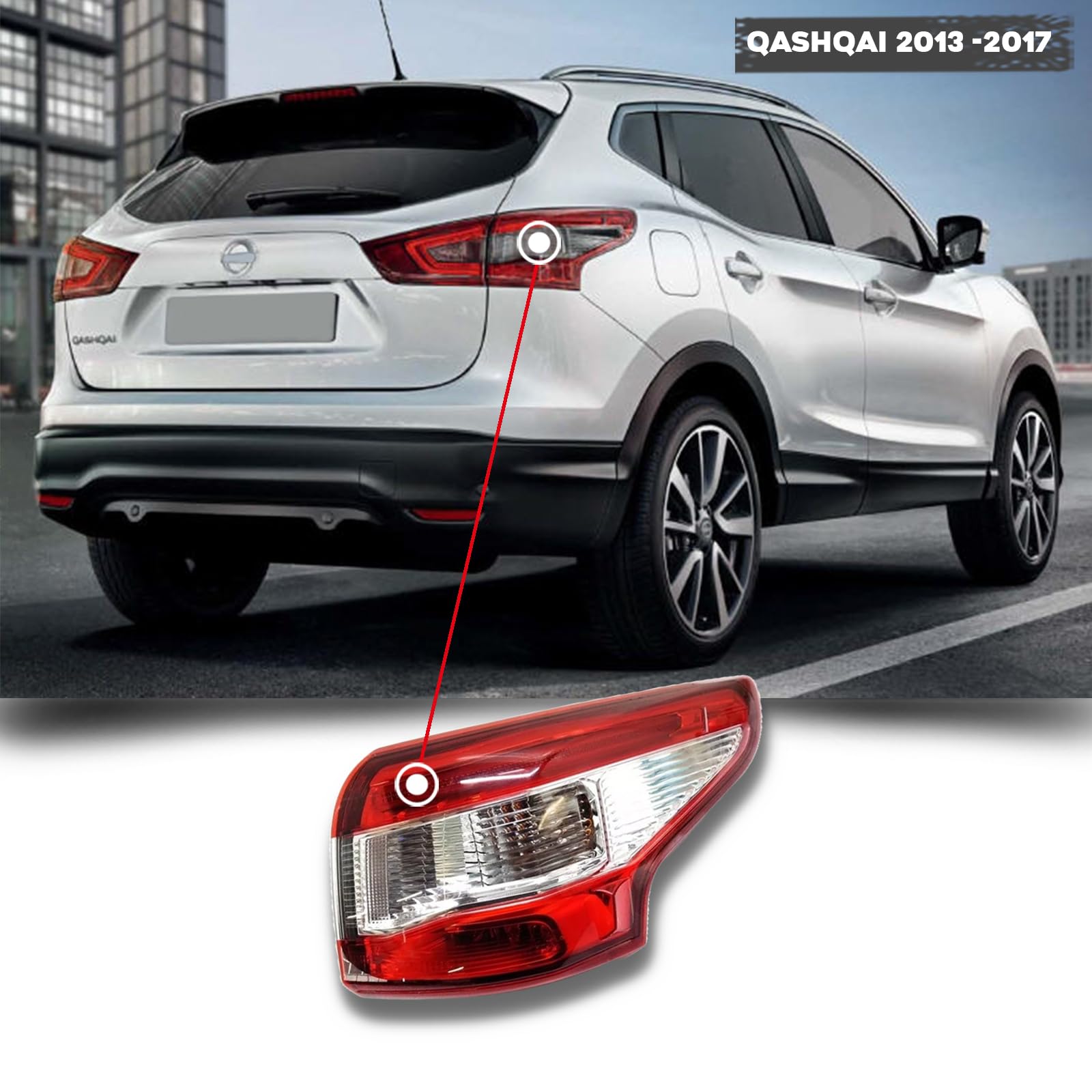 CG94 - Gruppo Ottico Posteriore N. QASHQAI 2013 Esterno a Led (Lato Destro)
