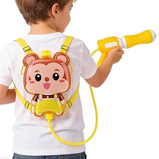 Water Soakers for Kids – ABS 23cm 220g | Pull Out Beach Play Prop Cartoon Animal Backpack Water Toys | Outdoor Squirt Spray for Pool Backyard Garden Family Summer Party Use