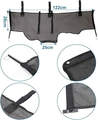 Miniatura 3 de MFC Red de malla para parabrisas trasero, pantalla de viento trasera, compatible con UTV Can-Am Maverick X3 y X3 Max 2017-2020 (2 asientos)